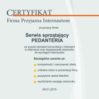 Certyfikat Firmy Przyjaznej Internautom