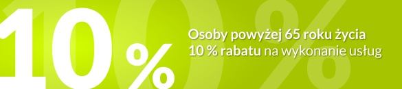 10% taniej dla osób powyżej 65 roku życia